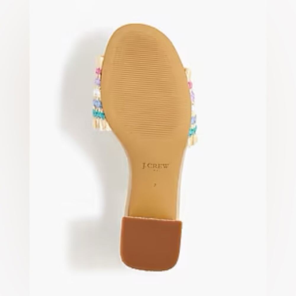 J. Crew Rainbow Raffia Woven mule heels - Picture 2 of 9
